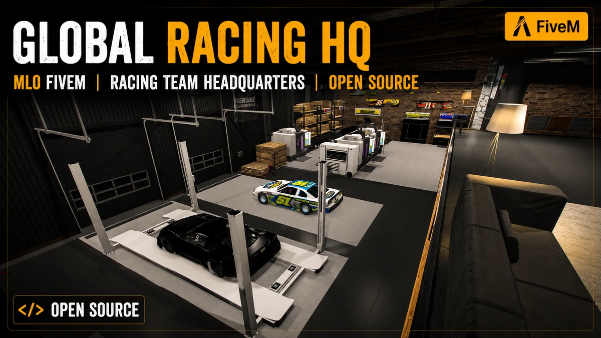 Global Racing HQ MLO FiveM | Racing Team Headquarters | Open Source